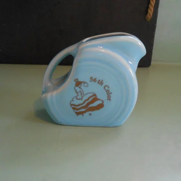 Fiesta Mini Disk Pitcher 4 3/4 oz Sky NWT Dillards 2024 56th Color Dancing Lady - Picture 2 of 4